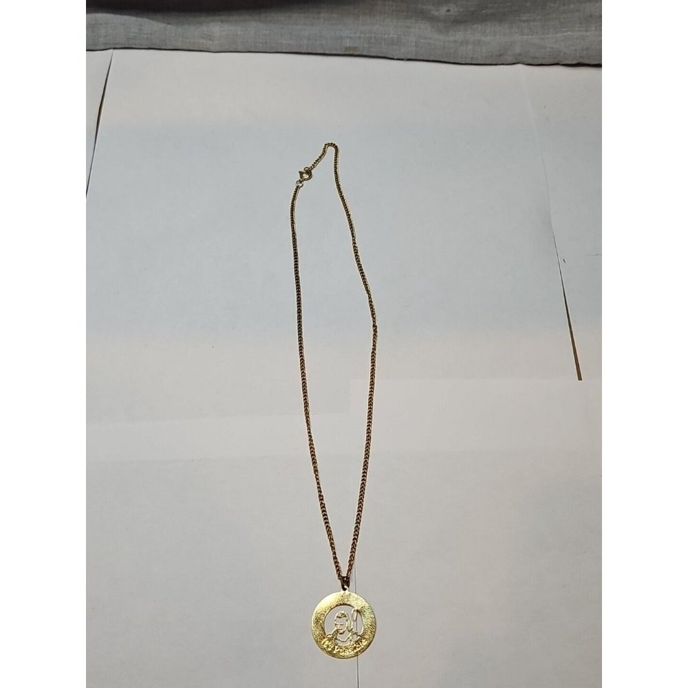 Vintage Gold Tone Necklace/Chain, Christian Jesus "It's Possible" Pendant, 18'
